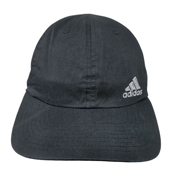 Adidas 3 Stripes Strapback Hat Black OSFA Embroidered Logo Adjustable - Picture 1 of 7